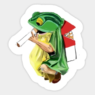 Smoke-frog Sticker